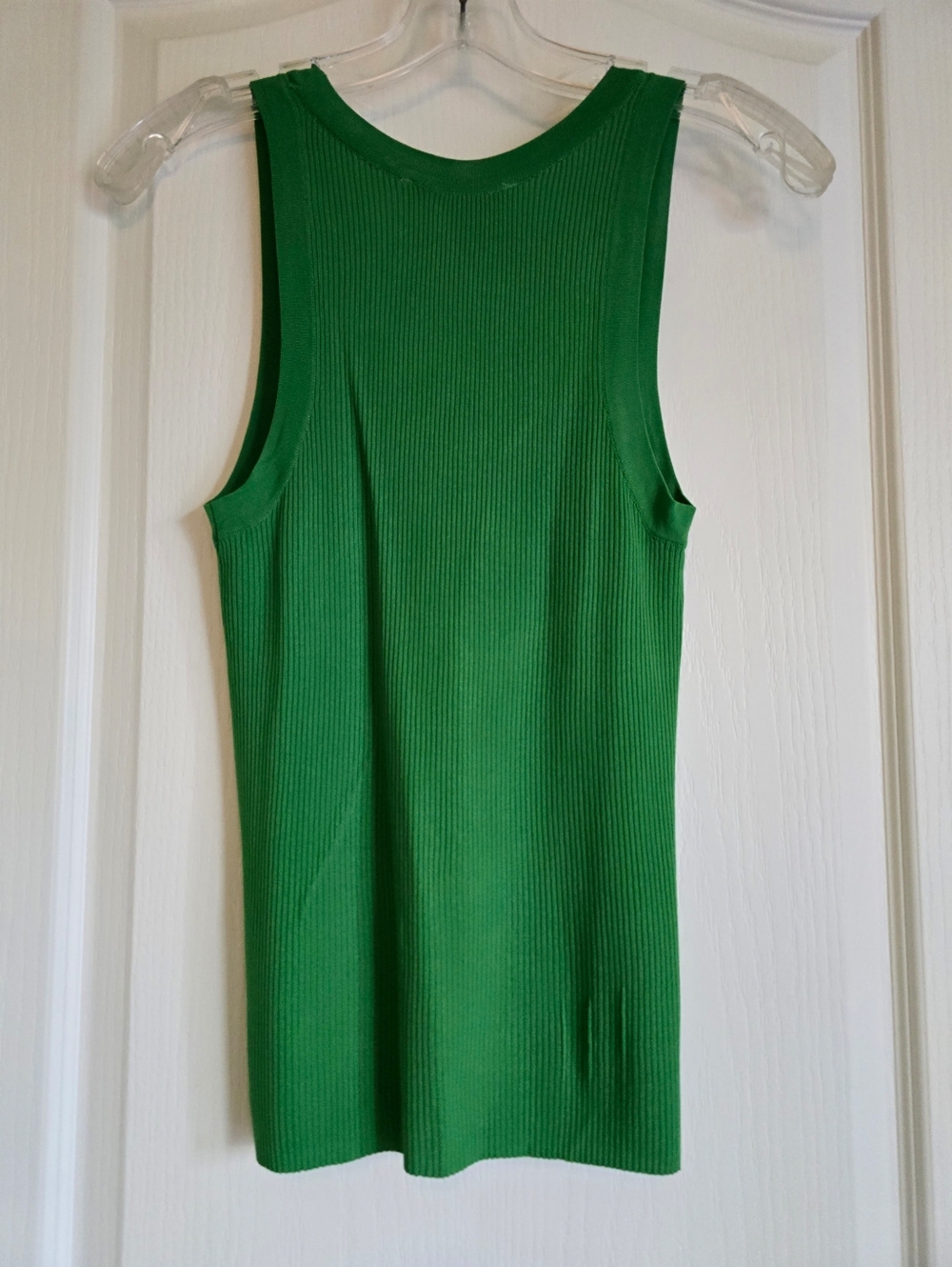 💚NWT Zara Green Ribbed Basic Tank Top, Size S - Picture 3 of 7